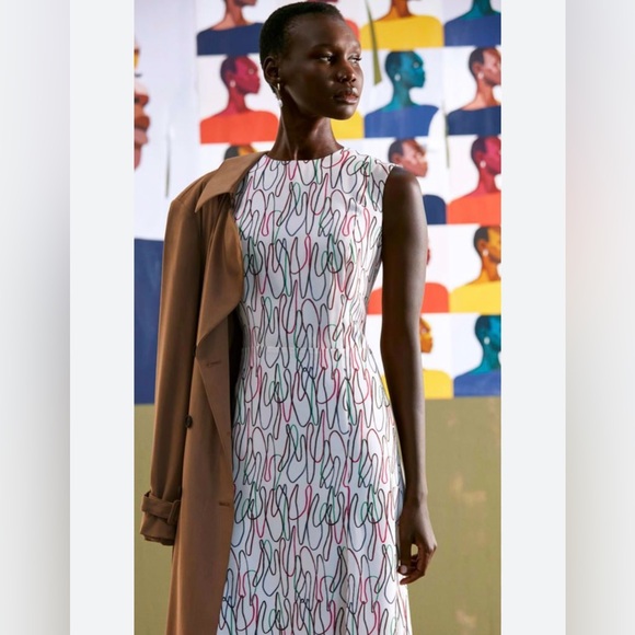 Jane Dress - Freeform Multi :: Multicolor